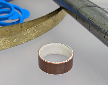Jesse Bert Silver lined rings